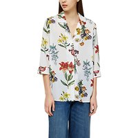 Selected Femme Dixie Floral Print Top, Snow White