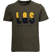 Lyle & Scott Boys' Short Sleeve Brand T-Shirt, Olive Green