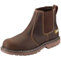 JCB Tan Soft Leather Steel Toe Cap Agmaster Pro Dealer Boots Size 12