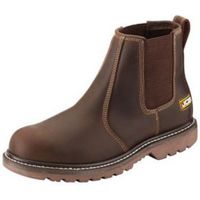 JCB Tan Soft Leather Steel Toe Cap Agmaster Pro Dealer Boots Size 6