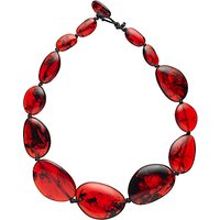 Jackie Brazil Riverstone Tortoise Long Necklace, Red