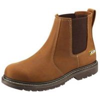 JCB Light Tan Soft Leather Steel Toe Cap Agmaster Pro Dealer Boots Size 9