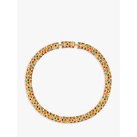 Susan Caplan Vintage 1970s D'Orlan 22ct Gold Plated Faux Pearl And Swarovski Crystal Collar Necklace, Multi