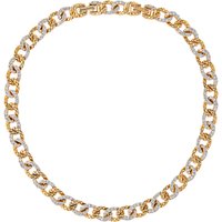 Susan Caplan Vintage 1980s D'Orlan 22ct Gold Plated Swarovski Crystal Necklace, Gold/Clear