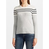 Collection WEEKEND By John Lewis Cashmere Block Sweater, Grey/Ivory