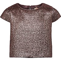 John Lewis Heirloom Collection Girls' Jacquard Top, Gold