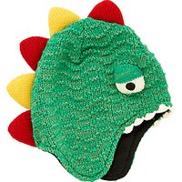 John Lewis Children's Dinosaur Trapper Hat, Green
