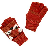 John Lewis Children's Fox Flip Gloves, Orange