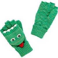 John Lewis Children's Dinosaur Flip Gloves, Green