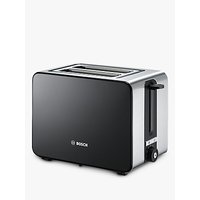 Bosch TAT7203GB Sky 2-Slice Toaster, Black/Silver