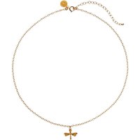 Dogeared 14ct Gold Plated Friends Forever Dragonfly Choker Pendant Necklace, Gold