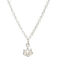 Dogeared Sterling Silver Happy Lotus Choker Necklace, Silver