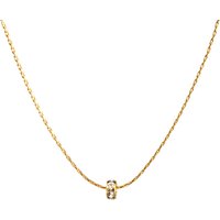Dogeared 14ct Gold Plated Crystal Rondelle Choker Necklace, Gold