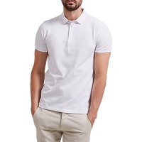 Selected Homme Snap Button Polo Shirt, White