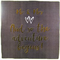 Hammond Gower Mr & Mrs Adventure Begins Wedding Card