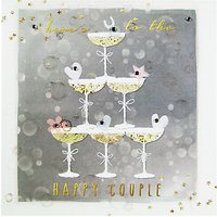 Hammond Gower Happy Couple Champagne Tower Card