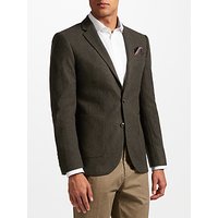 John Lewis Donegal Tailored Fit Wool Suit Jacket, Green