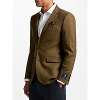 John Lewis Multicheck Tailored Blazer, Green