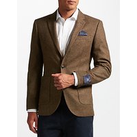 John Lewis Donegal Tailored Fit Wool Suit Jacket, Rust