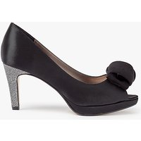 John Lewis Dalia Platform Peep Toe Court Shoes, Black