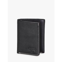 Stanley Tri Fold Leather Wallet, Black