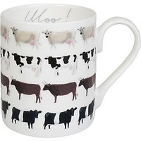 Sophie Allport Cow Mug, White, 275ml