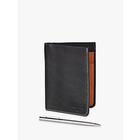 Stanley Leather Travel Wallet With Pen, Black