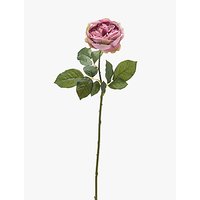 Peony Artificial Vintage Single Stem Rose, Pink