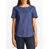 Collection WEEKEND By John Lewis Ditsy Denim Top, Blue