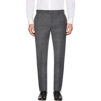 Hackett London Prince Of Wales Check Regular Fit Suit Trousers, Grey