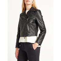 Marella Pablo Studded Leather Jacket, Black