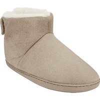 John Lewis Faux Fur Lined Boot Slippers, Grey