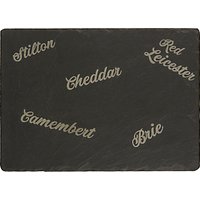 Just Slate Etched Cheese Board, Black