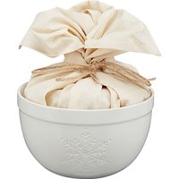 John Lewis Croft Collection Pudding Basin With Muslin Cloth