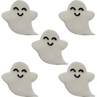 Creative Party Sugarcraft Halloween Ghost Cake Toppers, Pack Of 5