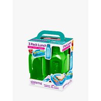 Sistema Lunch Box And Water Bottle Set, 3 Pieces, Assorted