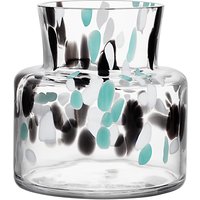 Kosta Boda Gran Glass Vase, Green/Black, 12cm