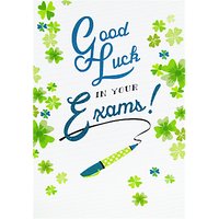 Carte Blanche Exam Good Luck Greeting Card