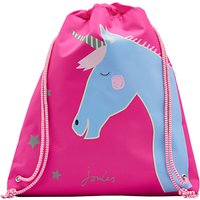 Little Joule Children's Glow In The Dark Unicorn Drawstring Bag, Pink