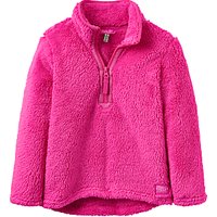 Little Joule Girls' Fluffy Half Zip Fleece, Pink