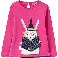 Little Joule Girls' Rabbit Applique T-Shirt, Pink