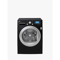 LG FH495BDN8 Freestanding Washing Machine, 12kg Load, A+++ Energy Rating, 1400rpm Spin, Black