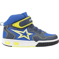 Geox Children's Gregg Rip-Tape Trainers, Navy/Lime
