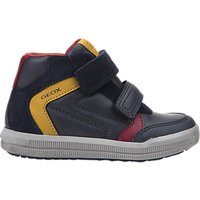 Geox Children's Arzach Rip-Tape Trainers, Navy/Yellow