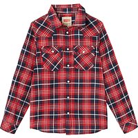 Levi's Boys' Long Sleeve Check Shirt, Red