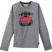 Levi's Boys' Leon Branded T-Shirt, Grey