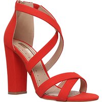 Miss KG Faun Cross Strap Block Heeled Sandals, Red