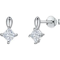 Jools By Jenny Brown Rotated Drop Cubic Zirconia Earrings, Silver