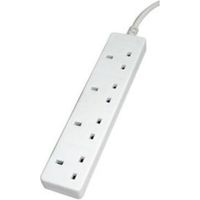 Masterplug 4 Socket 10 A Internal Extension Lead 1m White
