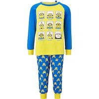 Minions Children's Grid Pyjamas, Blue/Yellow